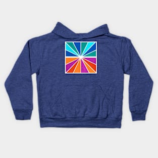 Inverted Sunrise Sunset Geometric Abstract Acrylic Painting Kids Hoodie